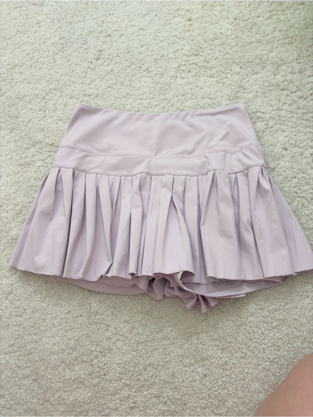 Pleated Active Skort Shorts in Light Lavender